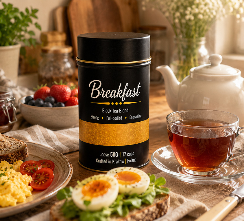 English Breakfast Leo Tea w kubku prezentowym
